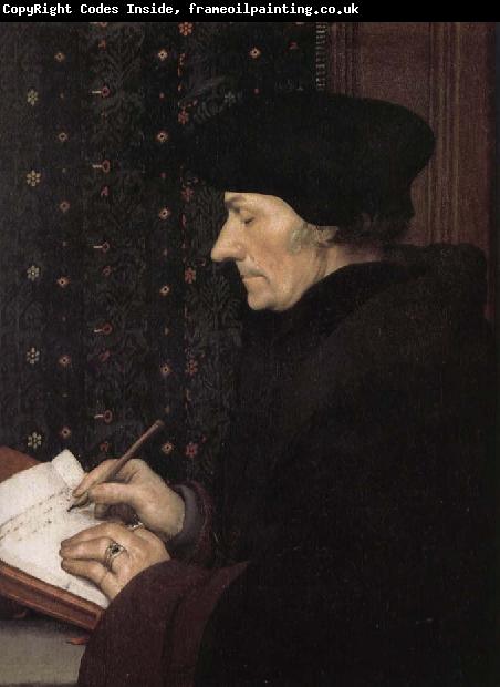 Hans Holbein Writing in the Erasmus
